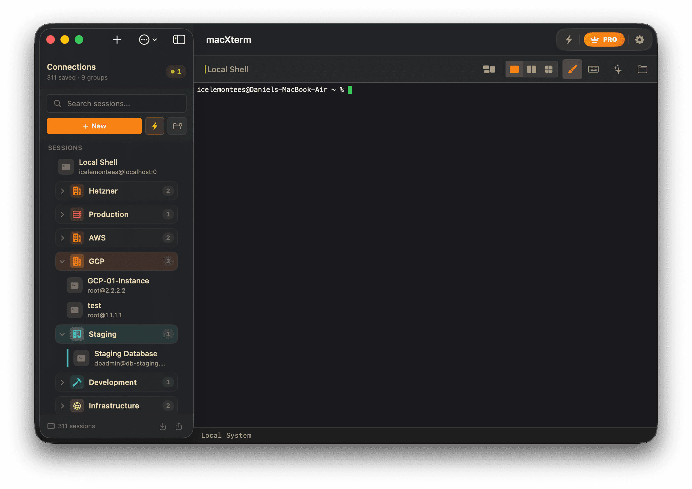 Gruvbox custom terminal theme in macXterm on macOS