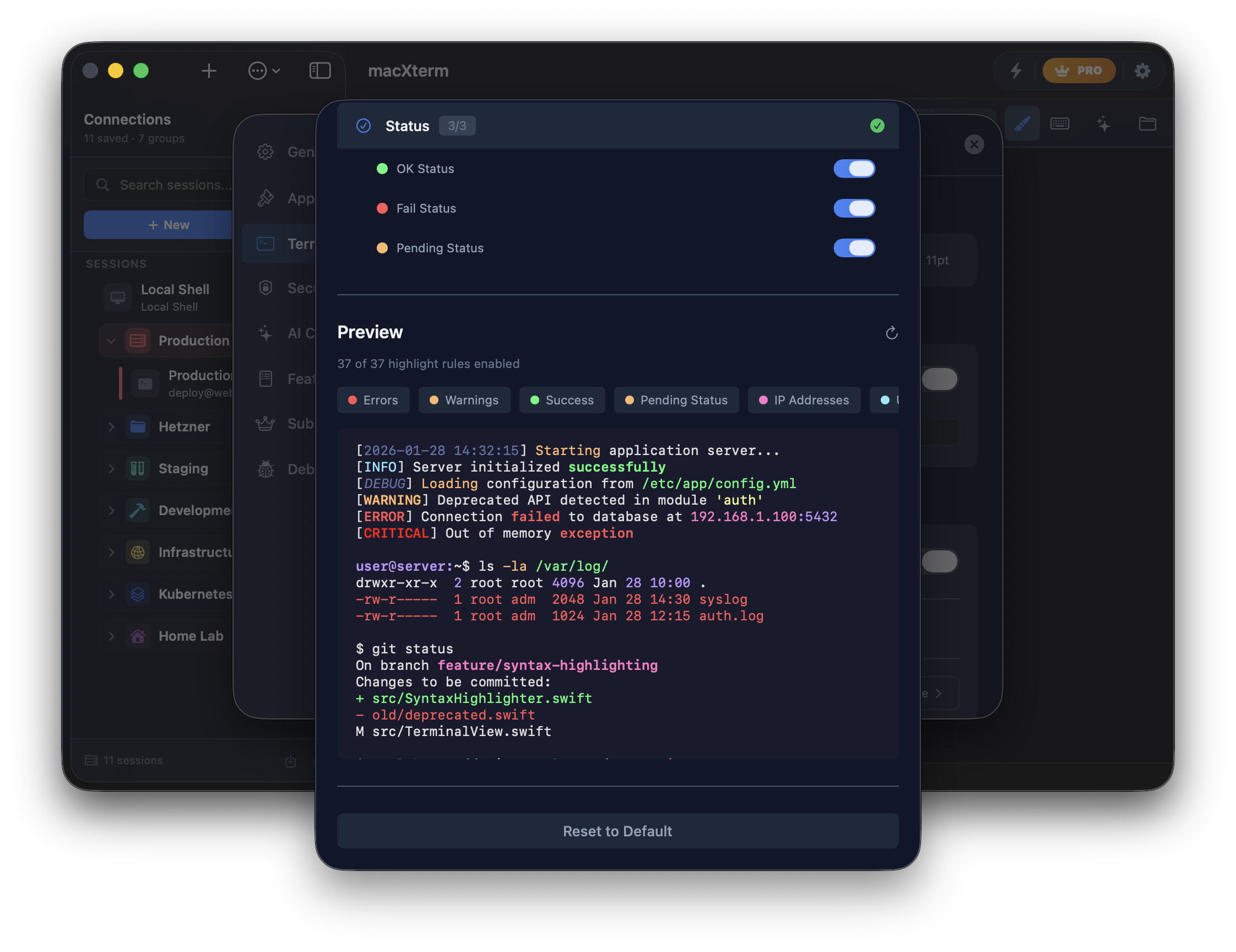 Terminal Syntax Highlighting | macXterm